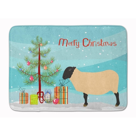 Carolines Treasures Suffolk Sheep Christmas Machine Washable Memory Foam Mat BB9339RUG